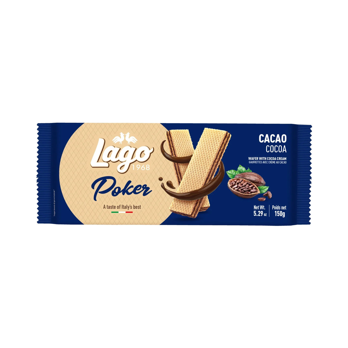 Lago Poker Cacao Cocoa wafer with cocoa cream