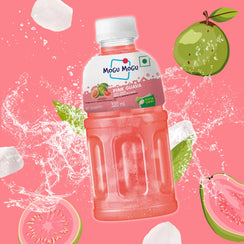 Mogu Mogu Guava Juice with Nata de Coco | 320ml (Pack of 6)