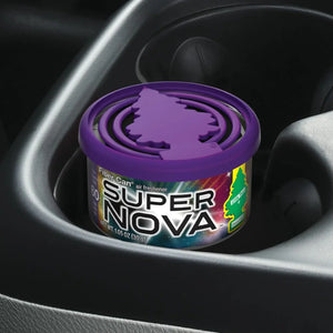 Little Trees Supernova Fiber Can air freshener in car cup holder, Sunbeam Merchantile India