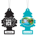 Little Trees Black Ice & Rainforest Mist Air Freshener Combo | Pack of 2