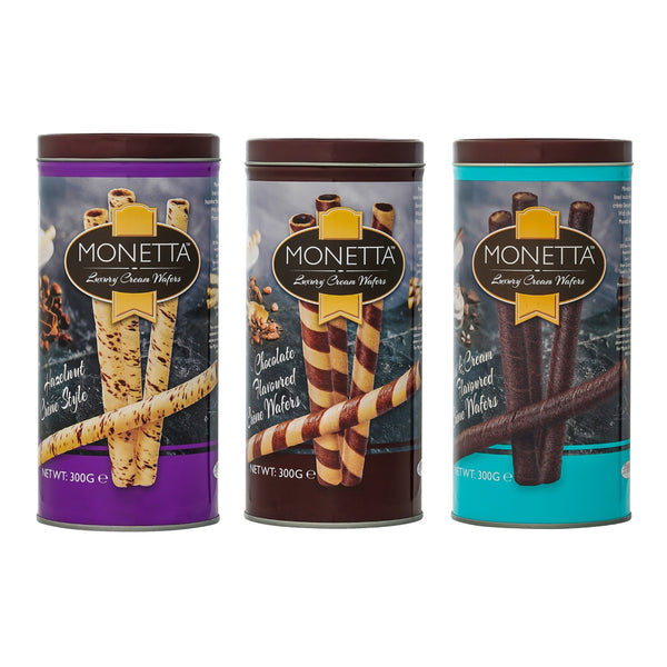 Hazelnut, Chocolate, Cookies & cream Wafer Sticks Combo