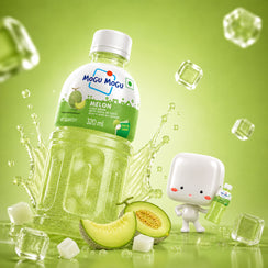 Mogu Mogu Melon  Juice with Nata de Coco Jelly  320ml (Pack of 6)