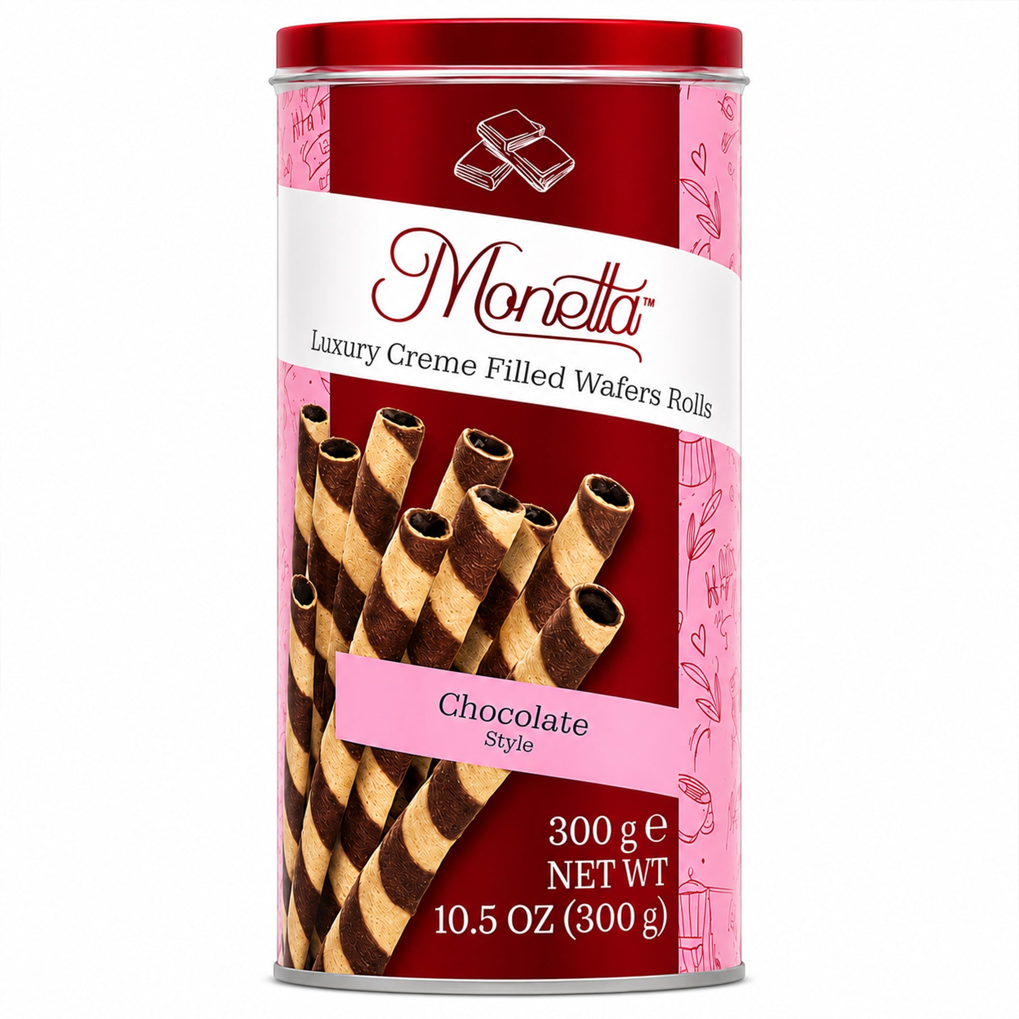 Monetta Chocolate Wafer Rolls 300g