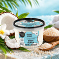Organic Shop Coconut and Sugar Hydrating Body Scrub with fresh coconut and sugar grains