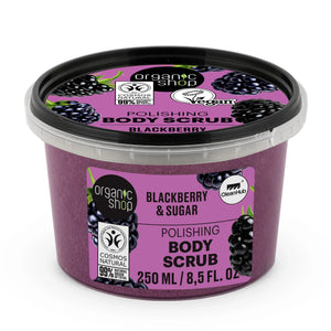Organic Shop Blackberry and Sugar Polishing Body Scrub, 250 ml container
