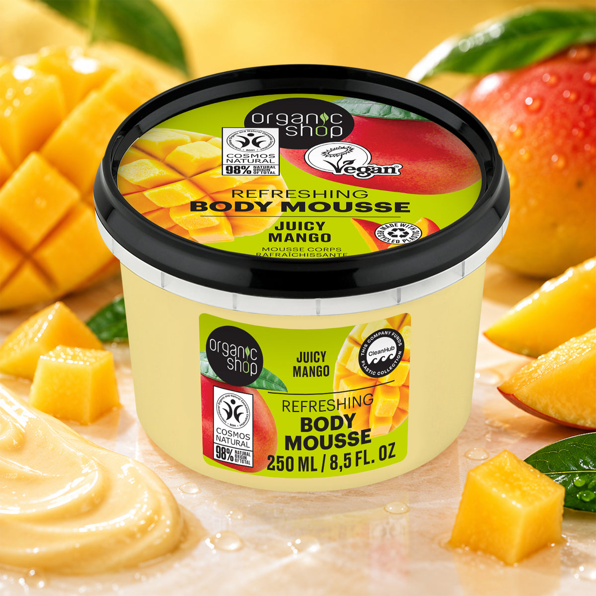 Organic Shop Refreshing Body Mousse Juicy Mango, 250 ml