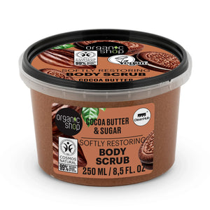 Organic Shop Cocoa Butter and Sugar Softly Restoring Body Scrub tub, 250ml