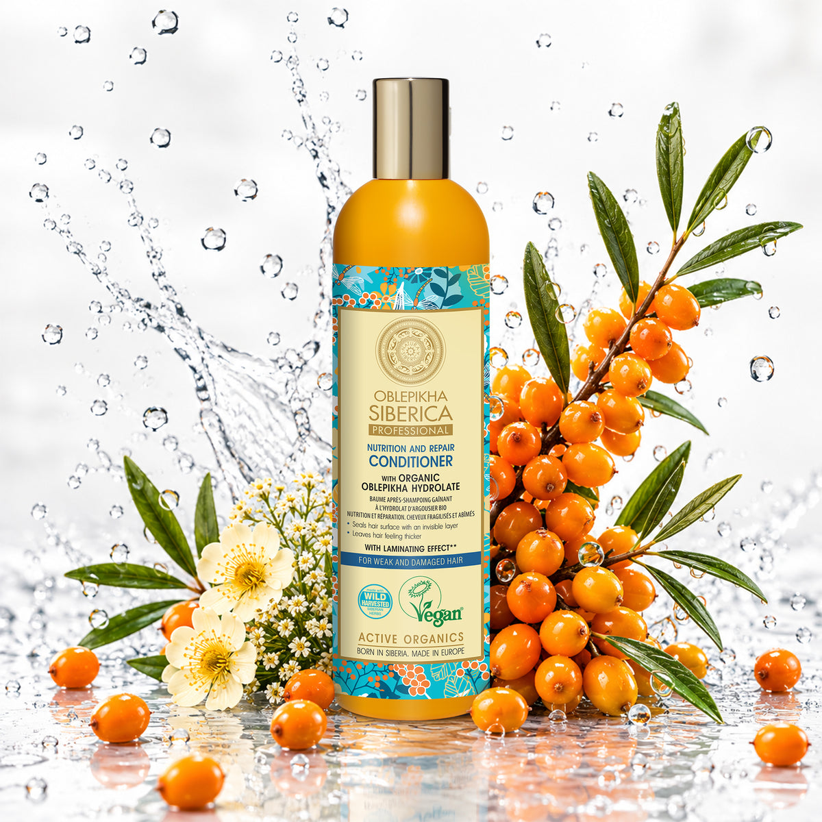 Natura Siberica Oblepikha Nutrition & Repair Conditioner, 400 ml | For Weak & Damaged Hair