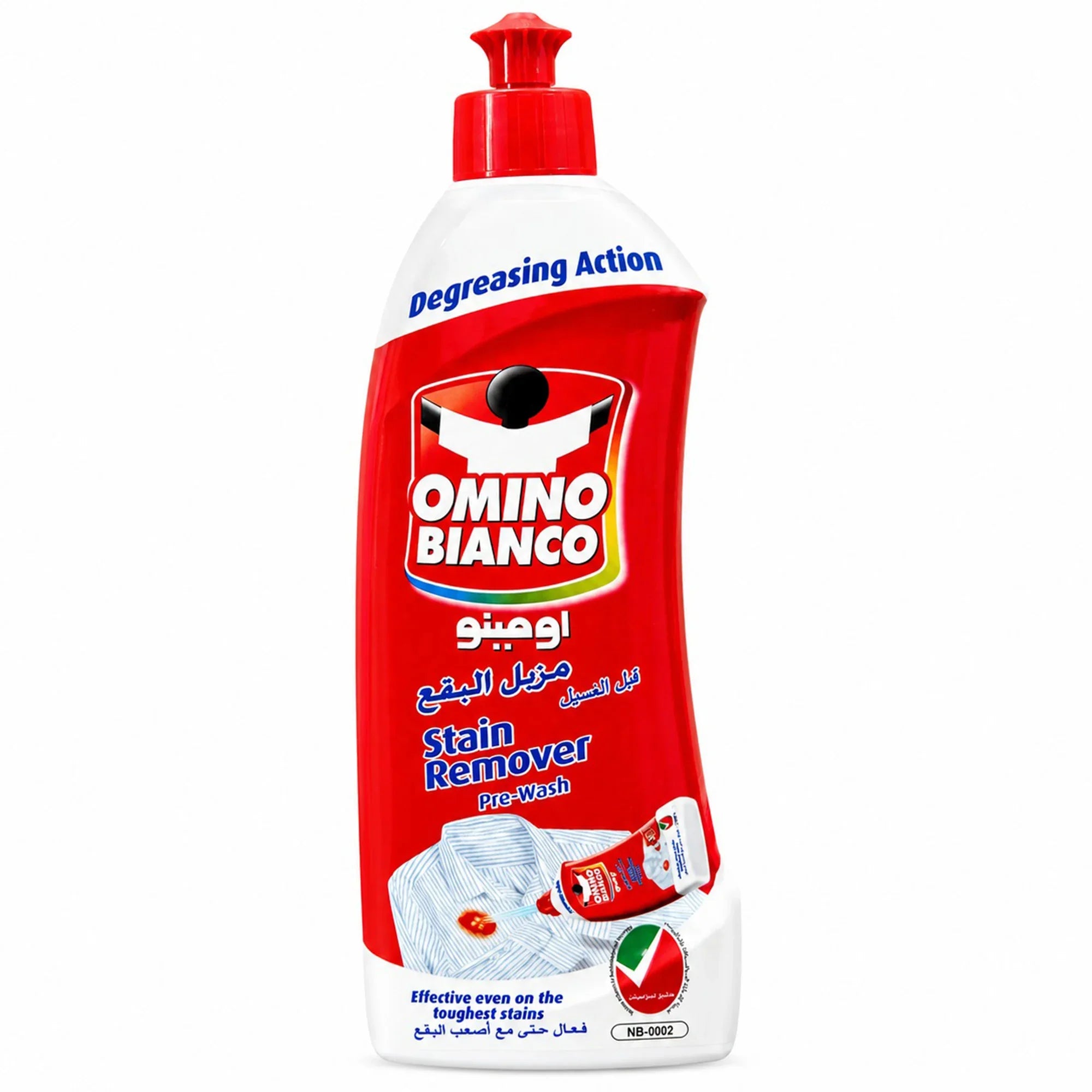 Omino Bianco Stain Remover Pre-Wash for tough stains with degreasing action