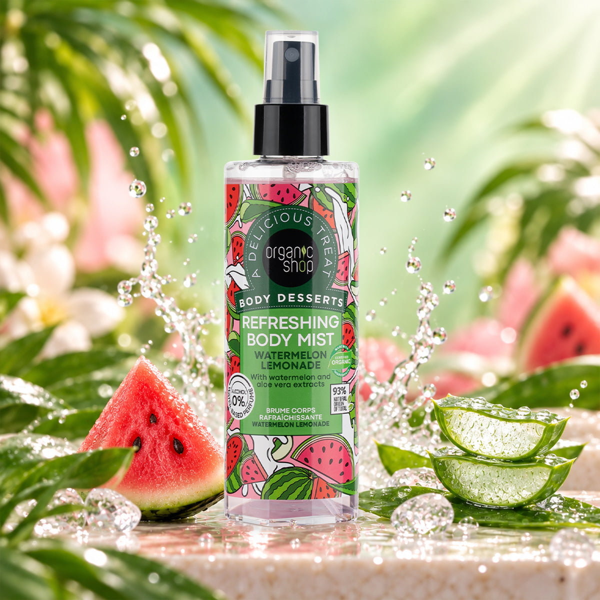 Organic Shop Refreshing Body Mist Watermelon Lemonade, 200 ml