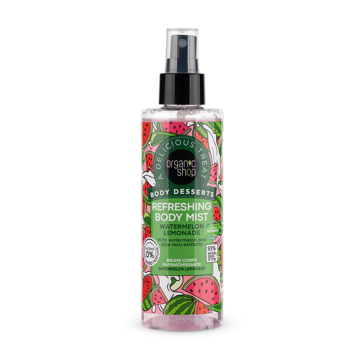Organic Shop Refreshing Body Mist Watermelon Lemonade, 200 ml