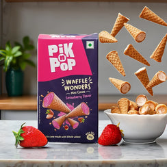 Pik n Pop Strawberry Mini Waffle Cones 70g
