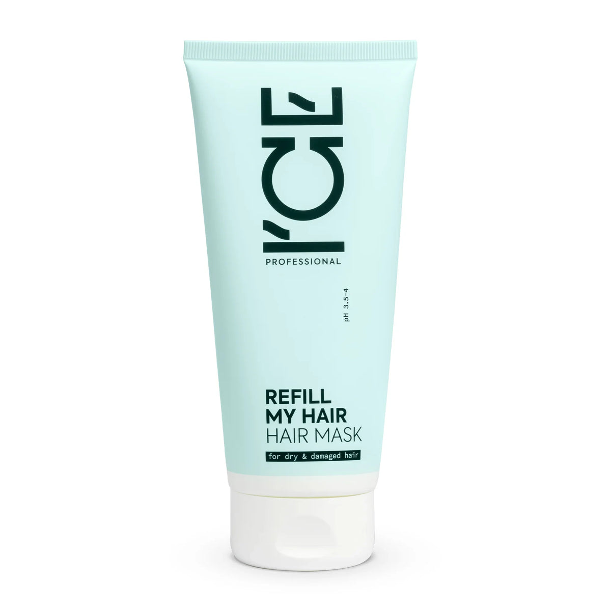 Light blue tube of ICE Professional Refill My Hair Hair Mask for dry and damaged hair.