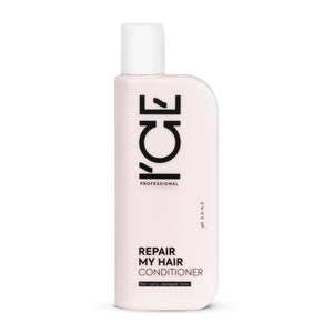 ICE Professional Repair My Hair Conditioner for very damaged hair in a light pink bottle.