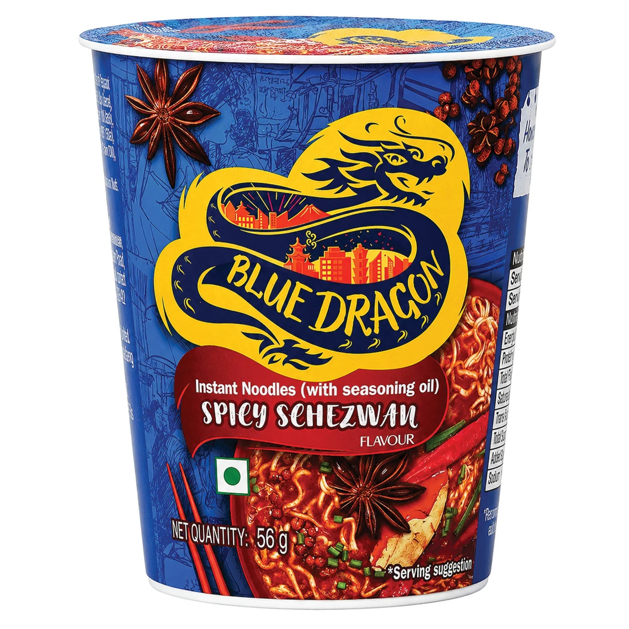 Blue Dragon Spicy Schezwan Instant Cup Noodle | 56g