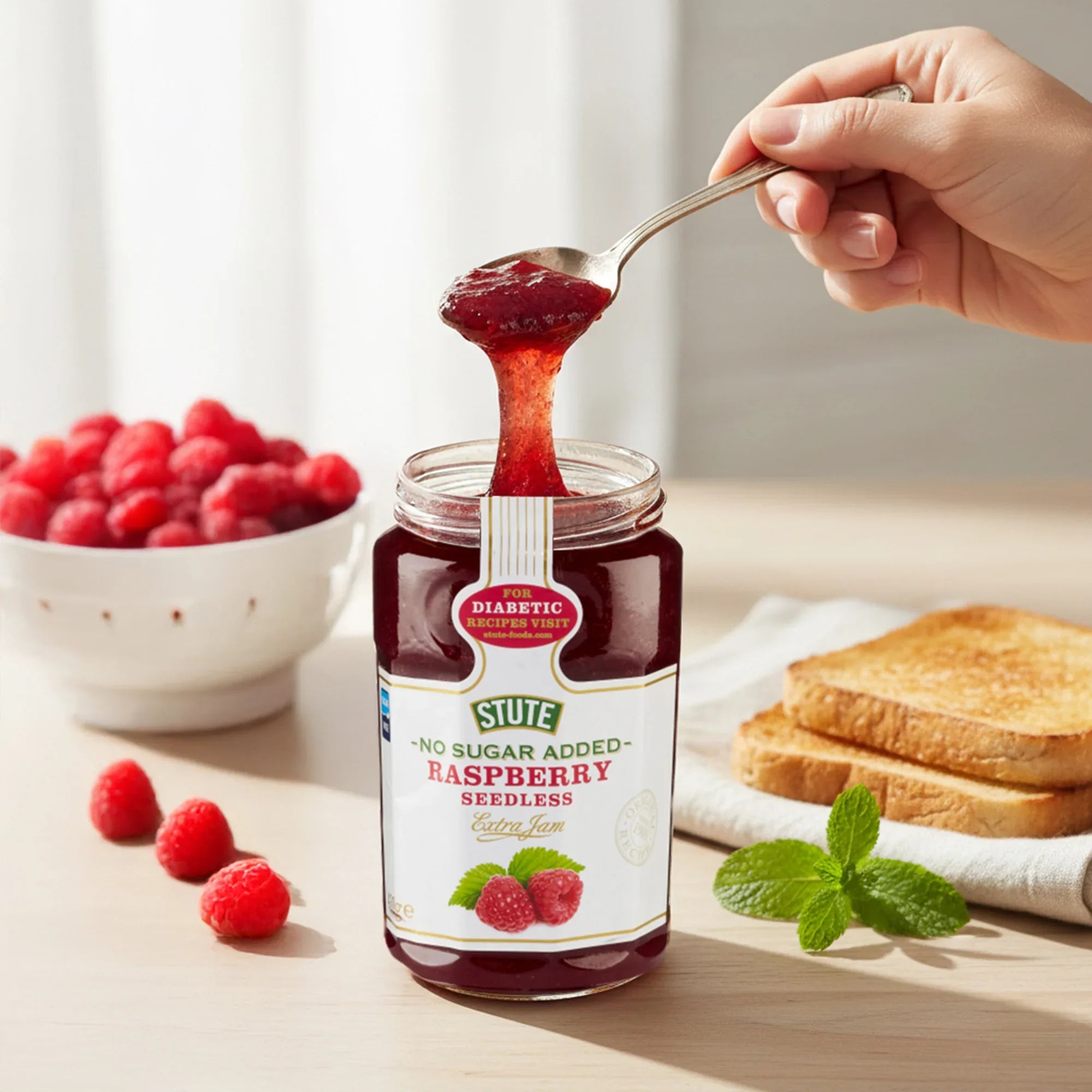 Stute No Sugar Added Raspberry Jam