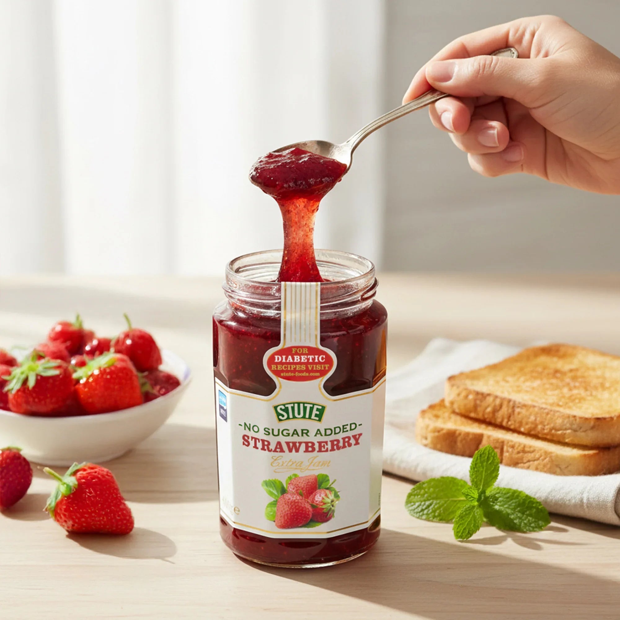 Stute No Sugar Added Strawberry Jam