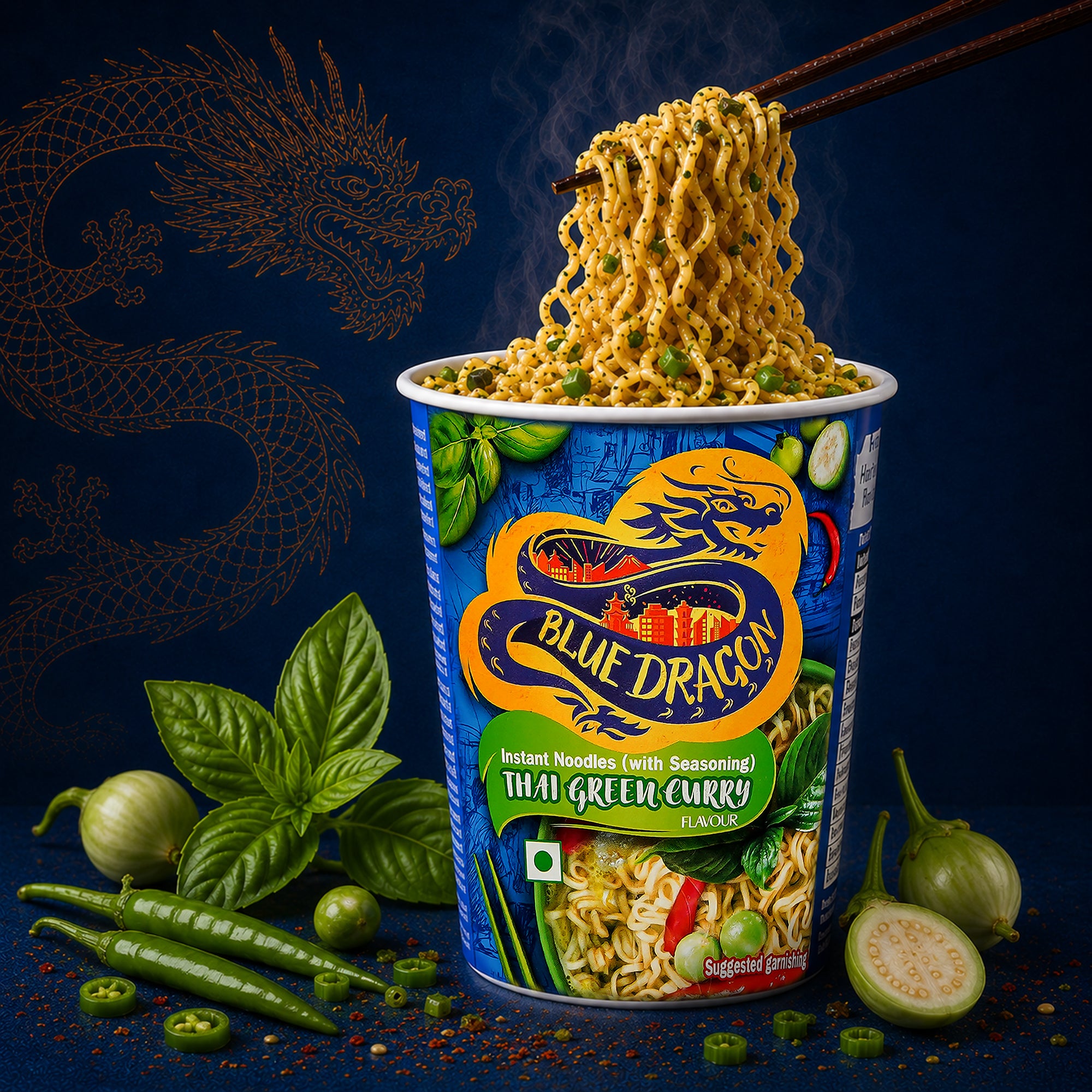 Blue Dragon Thai Green Curry Instant Cup Noodle | 63g
