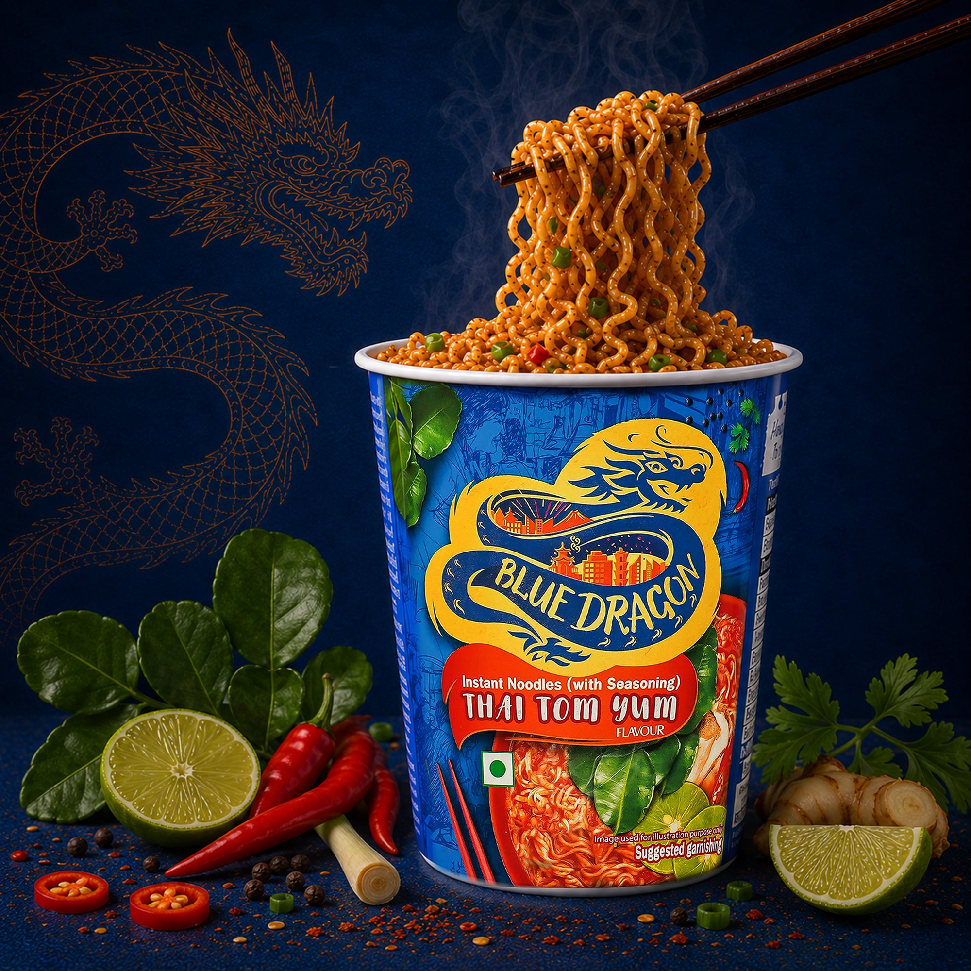 Blue Dragon Thai Tom Yum Instant Cup Noodle | 60g