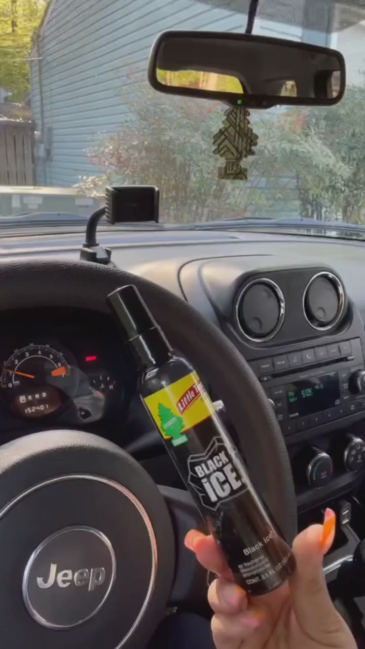 Buy Vehicle Air Fresheners "Car Air Freshener Black Ice Spray" by Little Trees, Pack of 3